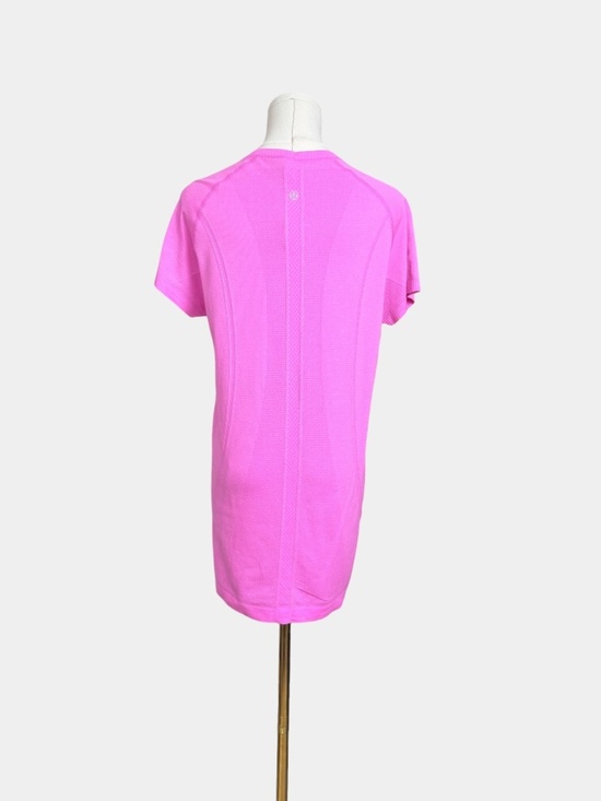 LULULEMON Swiftly Tech Stripe Pow Pink / Sakura Pink Top, Athletic Tank, Sz 12 - Picture 4 of 16